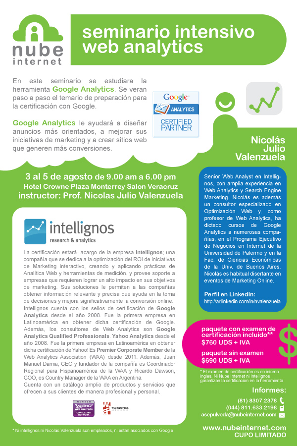Flyer GoogleAnalytics Monterrey2011 Seminario intensivo de Web Analytics en Español