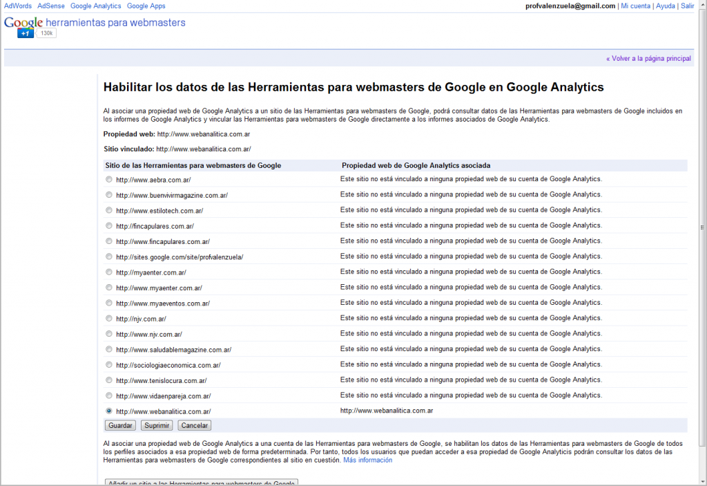 googleanalytics webmaster tools 04 1024x703 Asociacion: Google Analytics & Google Webmaster Tools