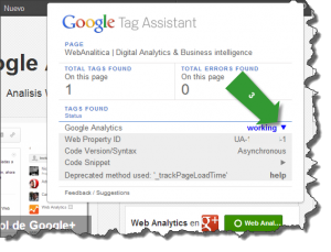 tag assistant googleanalytics espanol vision status1 300x229 Tag Assistant (by Google): para que sirve