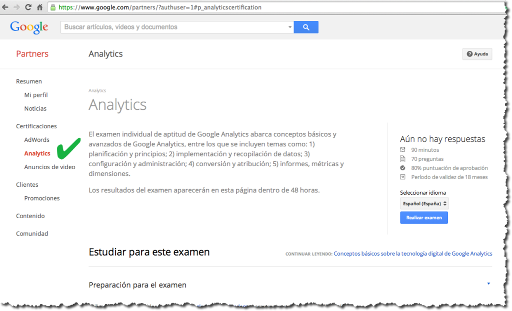 curso de google analytics 1024x623 Examen Google Analytics en español